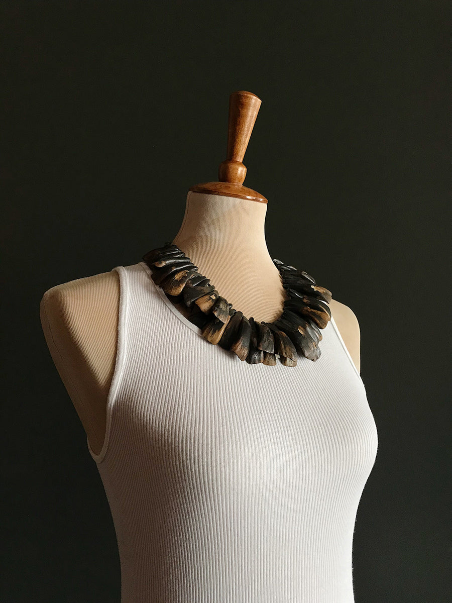 WATER BUFFALO TOOTH NECKLACE